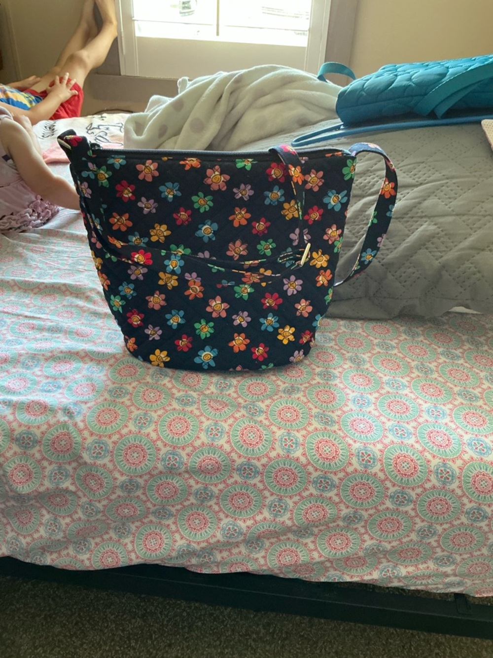 Vera Bradley pride daisies bucket bag